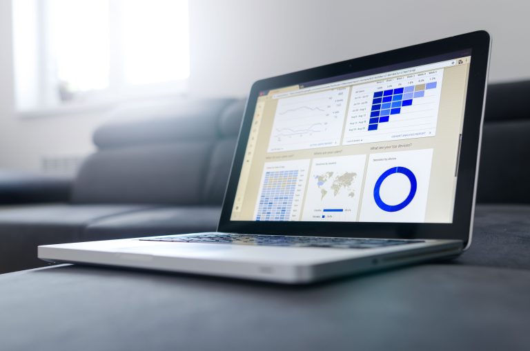 A dashboard displaying business data and analytics insights