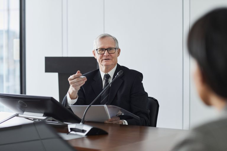 executive roundtable conversation at corporate event